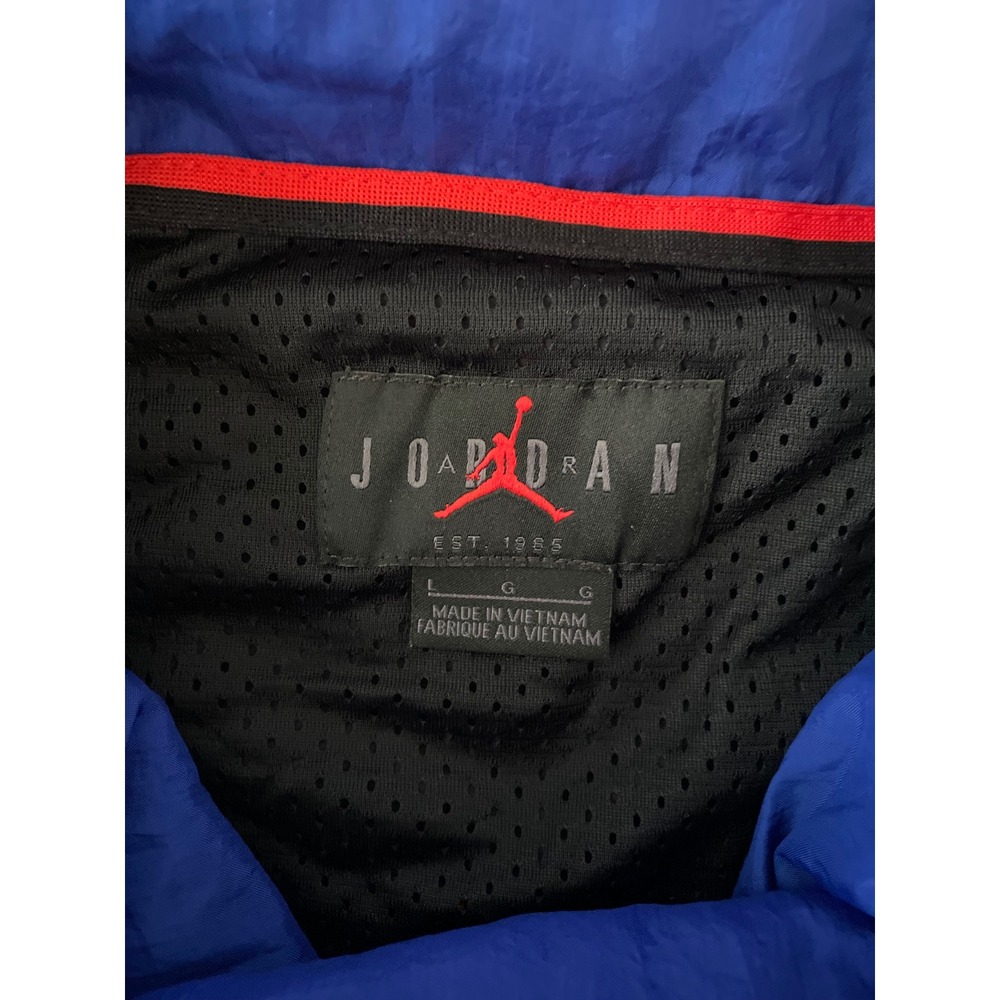 Nike Air Jordan Retro Colorblock Hooded Windbreaker Pullover Jacket Men's L - Picture 14 of 16